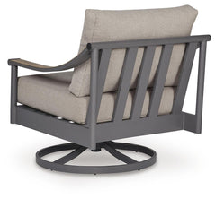 Gray, rear chair and swivel base view - 2