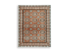 Sienna/Ivory/Black 92.5" x 121.75", complete rug product view - 1