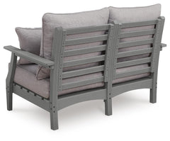 Gray, rear loveseat view - 4
