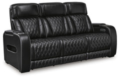 Black, full sofa in closed position - 1