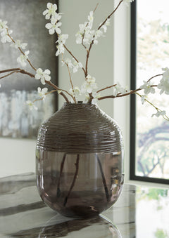 Iridescent Gray 11.88-inch height vase, full product view - 7