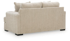 Oatmeal, complete loveseat rear view - 4