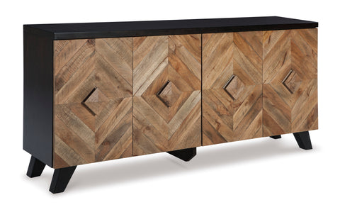 Robin Ridge Two Tone Brown Four Door Accent Cabinet