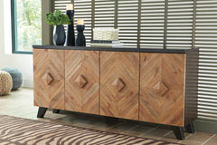 Two-tone Brown accent cabinet, product view 2 - 2