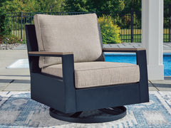 Navy Blue/Driftwood, chair in outdoor setting; accessories excluded - 2