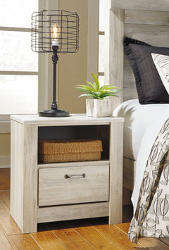 Whitewash, nightstand in bedroom setting - 3