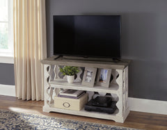 Gray/White console table with display shelves, product view 4 - 4
