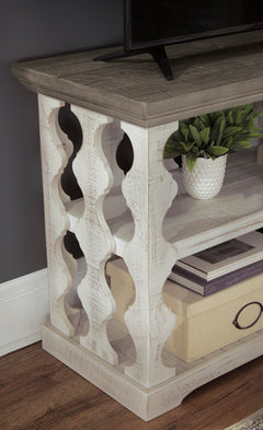 Gray/White console table with display shelves, product view 5 - 5