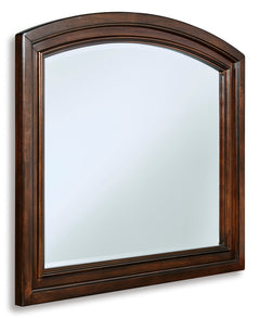 Rustic Brown, complete arched bedroom mirror - 1