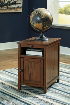 Brown Storage Chairside End Table with Charging, product view 5 - 17