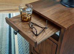 Brown Storage Chairside End Table with Charging, product view 6 - 18