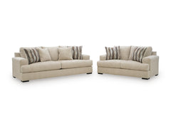 Oatmeal / Sofa + Loveseat, complete matching set - 1