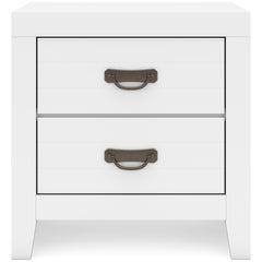 White, full front view of nightstand - 3