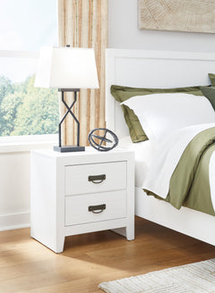 White, nightstand in room setting - 5