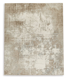 Tan/Brown/Gray 94.25" x 122.5", complete rug product view - 1