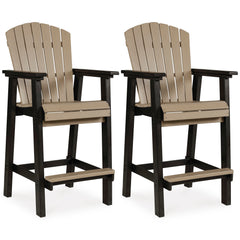 Black/Driftwood, complete pair of outdoor bar stools - 1