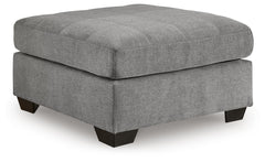 Gray, complete ottoman angled view - 5