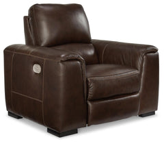 Walnut, full recliner in closed position - 1