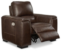 Walnut, full recliner in open position - 3
