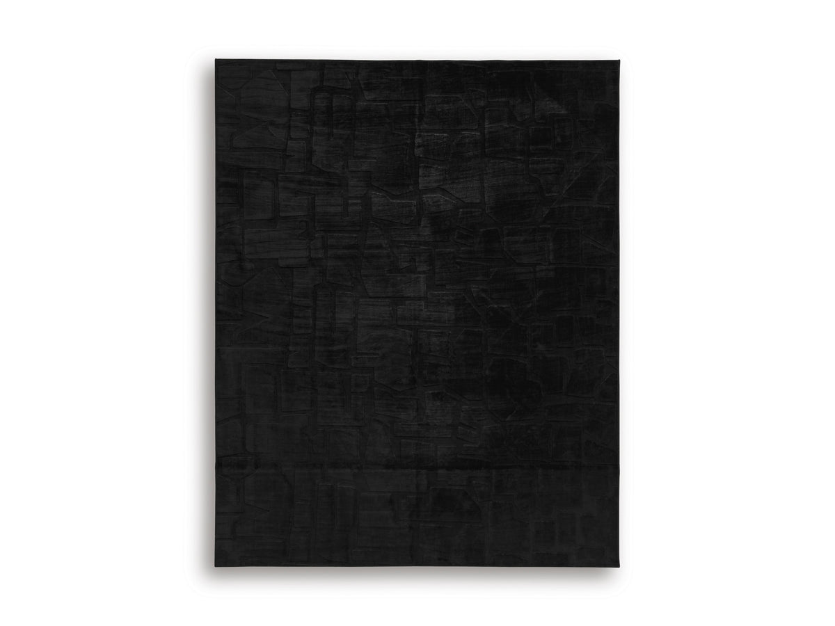 Black 96" x 119.75", complete rug product view