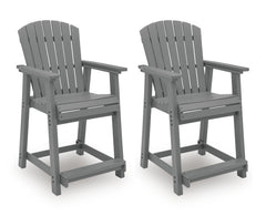 Dark Gray / Outdoor Bar Stool Set, complete set of two chairs - 1