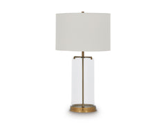 Clear/Gold Finish table lamp, full product view - 1