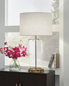 Clear/Gold Finish table lamp, product view 2 - 2