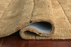 Golden Brown 60.13" x 84.75", rolled rug backing detail - 12