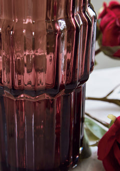 Mauve 9.25-inch height vase set, individual vase view 4 - 4