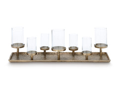Antique Brass Finish candle holder, product view 2 - 2