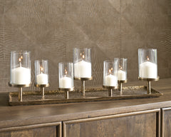 Antique Brass Finish candle holder, product view 3 - 3