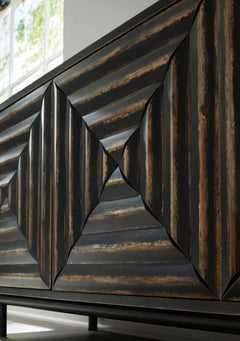 Distressed Black Accent Cabinet, view 5 - 5