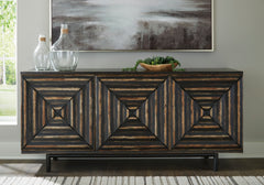 Distressed Black Accent Cabinet, view 7 - 7