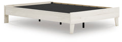 Light Natural / Full, complete platform bed frame; headboard and mattress excluded - 21