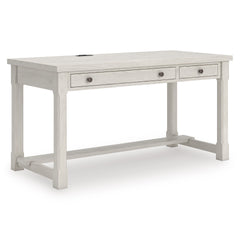 Antique White Home Office Desk, full product view - 1