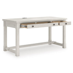 Antique White Home Office Desk, product view 3 - 3
