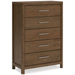 Light Brown 5pc Bedroom Set Queen, view 4; selected furniture detail; mattress bedding and decor excluded - 11