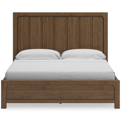 Light Brown Bed California King, view 3; selected furniture detail; mattress bedding and decor excluded - 25
