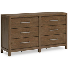 Light Brown Dresser, view 1; selected furniture detail; mattress bedding and decor excluded - 34
