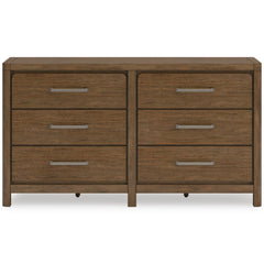 Light Brown Dresser, view 2; selected furniture detail; mattress bedding and decor excluded - 35