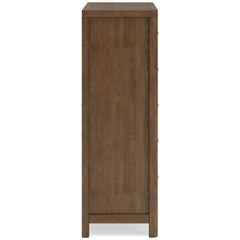 Light Brown Chest, view 3; selected furniture detail; mattress bedding and decor excluded - 42