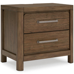 Light Brown Bed + Nightstand Queen, view 2; selected furniture detail; mattress bedding and decor excluded - 6