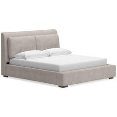 Light Neutral / Light Brown 5pc Bedroom Set King, view 2; selected furniture detail; mattress bedding and decor excluded - 19