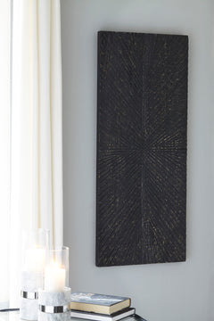 Antique Black Lenora carved wood wall decor, product view 6 - 6