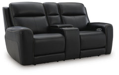 Onyx, complete power reclining loveseat, closed angled view - 5