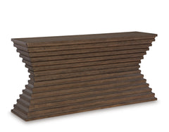 Warm Brown Sofa Console Table, full product view - 1