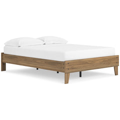 Honey / Full, platform bed shown with mattress and bedding, not included - 2