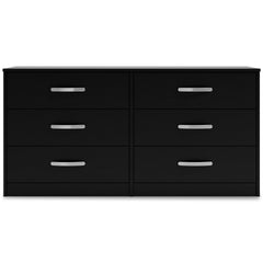 Black / 59 in wide, full front view of dresser - 7