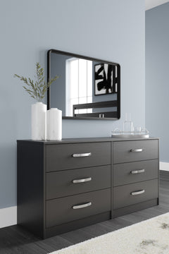 Black / 59 in wide, dresser in room setting; mirror and accessories excluded - 10