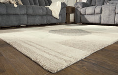 Linen/Blue/Green 60.5" x 84", pile and edge detail - 7
